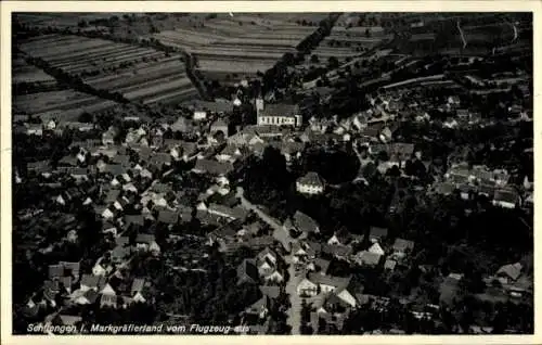 Ak Schliengen im Schwarzwald, Fliegeraufnahme