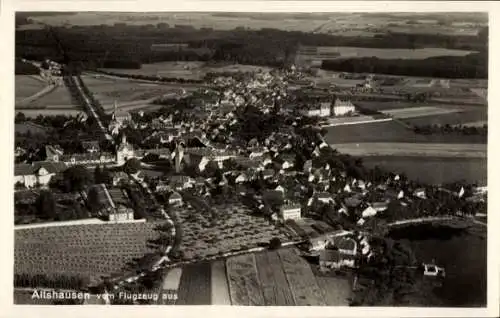 Ak Altshausen in Oberschwaben Württemberg, Fliegeraufnahme