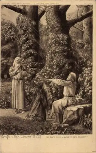 Künstler Ak Richard Wagner, Parsifal, III. Akt