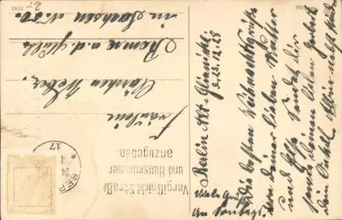 Ak Frohe Weihnachten, Vögel