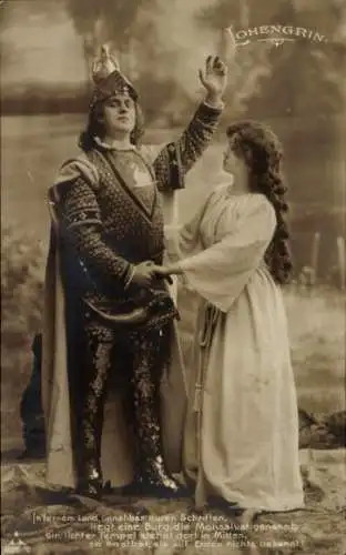 Ak Richard Wagner, Lohengrin, Opernszene