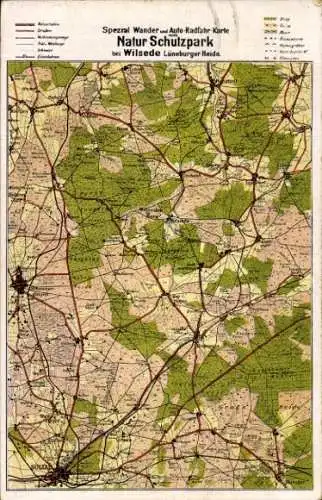 Wander Ak Wilsede Bispingen in der Lüneburger Heide, Natur Schutzpark