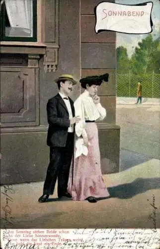 Ak Sonnabend, Liebespaar