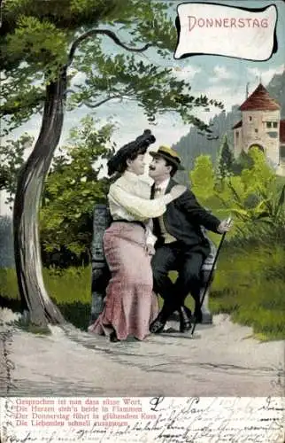 Ak Donnerstag, Liebespaar