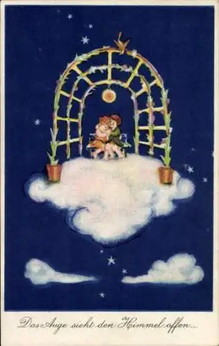 Ak Das Auge sieht den Himmel offen, Kinder