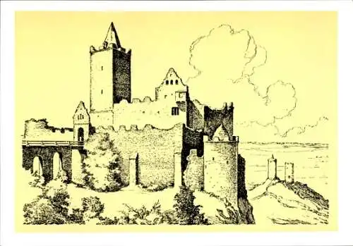 Studentika Ak Corpsstudentische Erinnerungsstätten, VAC, Rudelsburg bei Bad Kösen, HKSCV, Saaleck