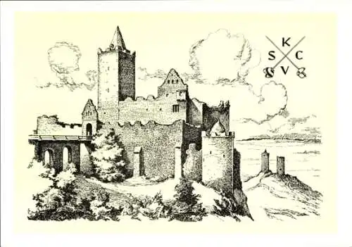 Studentika Ak Corpsstudentische Erinnerungsstätten, VAC, Rudelsburg Bad Kösen, KSCV, HKSCV, Saaleck