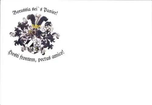 Studentika Ak Corps Borussia, Wappen, Hosti frontem, pectus amico