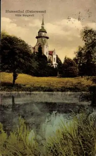 Ak Blumenthal an der Weser Hansestadt Bremen, Villa Burgwall