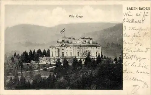 Ak Baden Baden am Schwarzwald, Villa Krupp