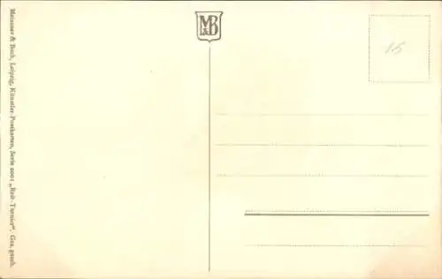 Künstler Ak Merte, O., Zwei Männer zu Pferden