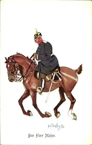 Künstler Litho Schönpflug, Fritz, Der Herr Major, Karikatur