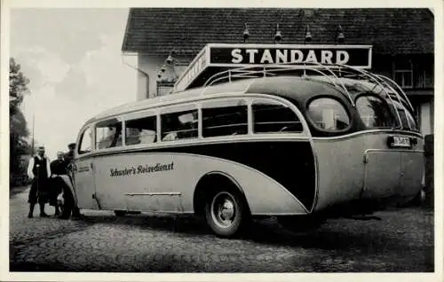 Ak Schwarzach bei Kulmbach Mainleus Oberfranken, Omnibus, Hans Schusters Reisedienst