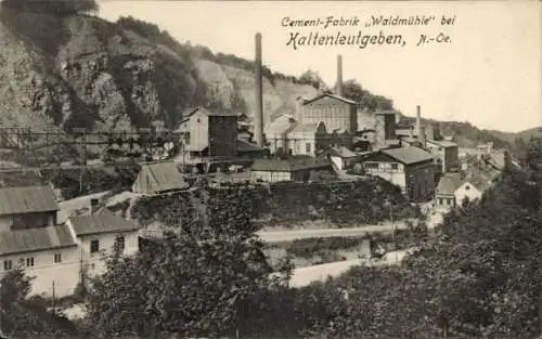 Ak Kaltenleutgeben in Niederösterreich, Cement-Fabrik Waldmühle