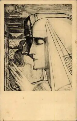 Künstler Ak Toorop, J., Betende Frauen