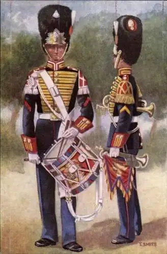Künstler Ak Smits, F., Garderegiment Grenadiers, Ceremoniele tenue Tamboer der 1ste klasse