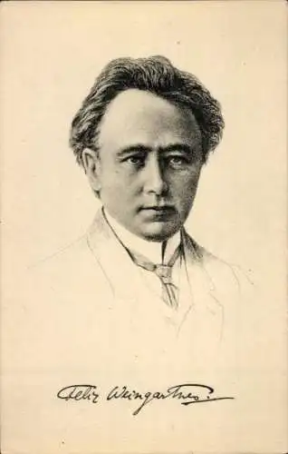 Künstler Ak Dirigent und Komponist Felix Weingartner, Portrait
