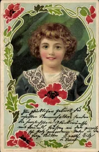 Passepartout Litho Kinderportrait