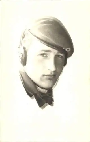 Foto Ak Münchner Funker, Mann-Porträt, Mütze