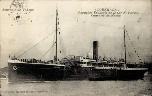 CPA Paquebot Doukkala, Compagnie de Navigation Paquet