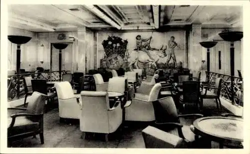 Ak Dampfschiff Liberté, CGT, Rauchsalon 1. Klasse