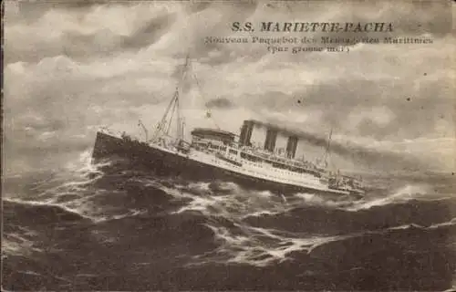 Ak Messageries Maritimes, MM, Dampfer S.S. Mariette-Pacha