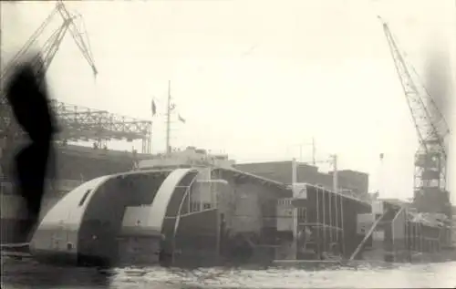 Foto Ak Hafen, Schiffsunglück