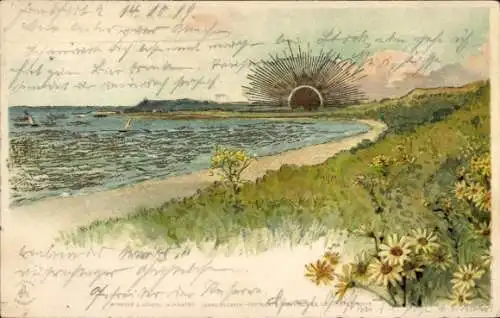 Litho Uferpartie, Panorama, Sonnenaufgang