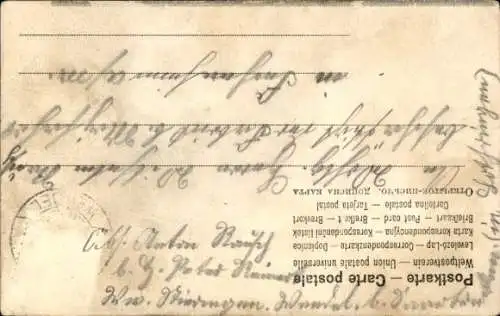 Ak Frohe Weihnachten, Tannenbaum, singendes Mädchen