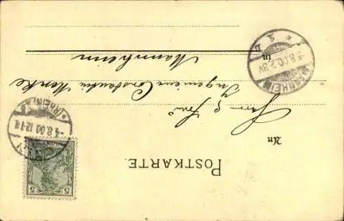 Passepartout Ak Mädchen, Portrait