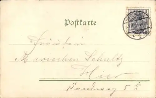 Litho Mann in Tracht, Bierkrug, Zielscheibe