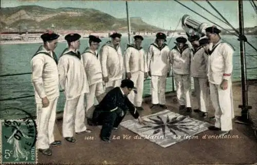 CPA Marine Francaise, La Vie du Marin, La leçon d'orientation