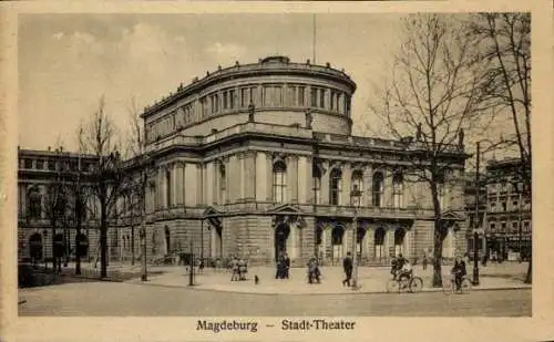 Ak Magdeburg an der Elbe, Stadt-Theater