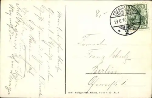 Ak Eberswalde in der Mark, Wasserfall, Mückedenkmal