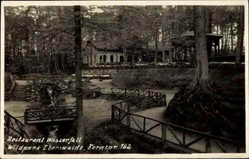 Ak Eberswalde in der Mark, Restaurant Wasserfall, Wildpark Eberswalde