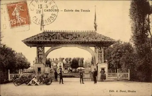 CPA Cabourg Calvados, Entrée des Tennis