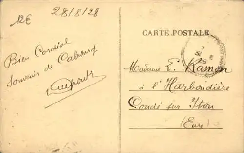 CPA Cabourg Calvados, Entrée des Tennis