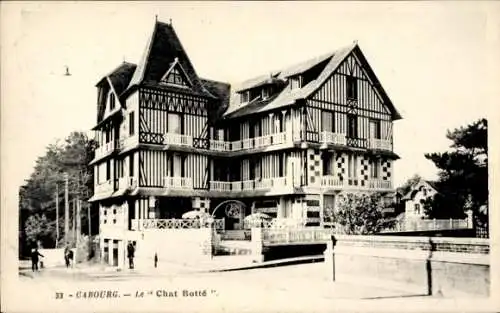 CPA Cabourg Calvados, Chat Botte