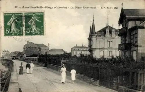 CPA Asnelles La Belle Plage Calvados, Digue-Promenade