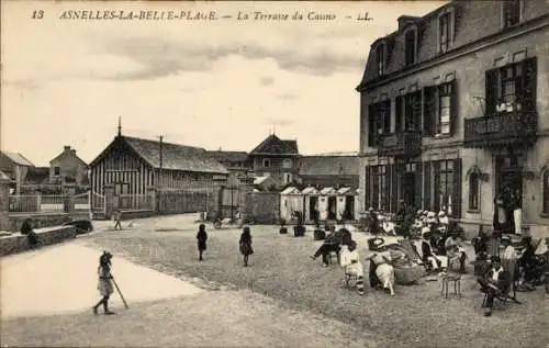 CPA Asnelles La Belle Plage Calvados, Terrasse du Casino