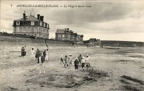Ak Asnelles Calvados, La Plage a maree basse