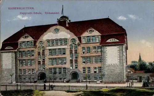 Ak Kaiserslautern in der Pfalz, Rupprecht Schule, Rückansicht