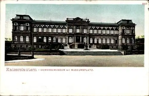 Ak Kaiserslautern in der Pfalz, Gewerbemuseum, Museumsplatz, historische Architektur, Postkarte