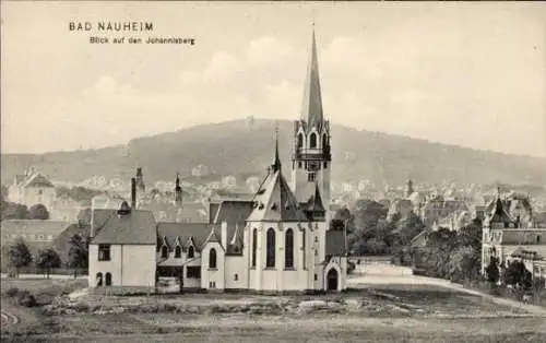 Ak Bad Nauheim in Hessen, Blick auf den Johannisberg, Kirche, Gebäude, Landschaft