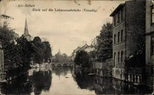 Ak Erfurt in Thüringen, Lehmannsbrücke, Altstadt