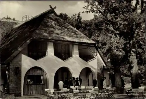 Ak Bergen auf der Insel Rügen, Partie an der Rugard Gaststätte