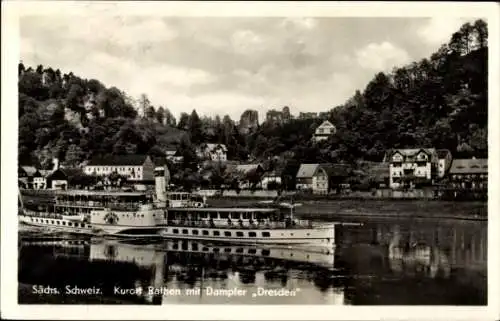 Ak Rathen an der Elbe Sächsische Schweiz, Dampfer Dresden