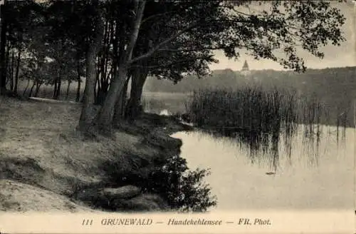 Ak Berlin Wilmersdorf Grunewald, Hundekehlensee