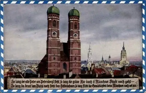 Künstler Ak Boettcher, Hans, München Bayern, Frauenkirche