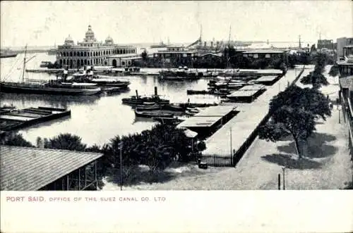 Ak Port Said Ägypten, Büro des Suezkanals